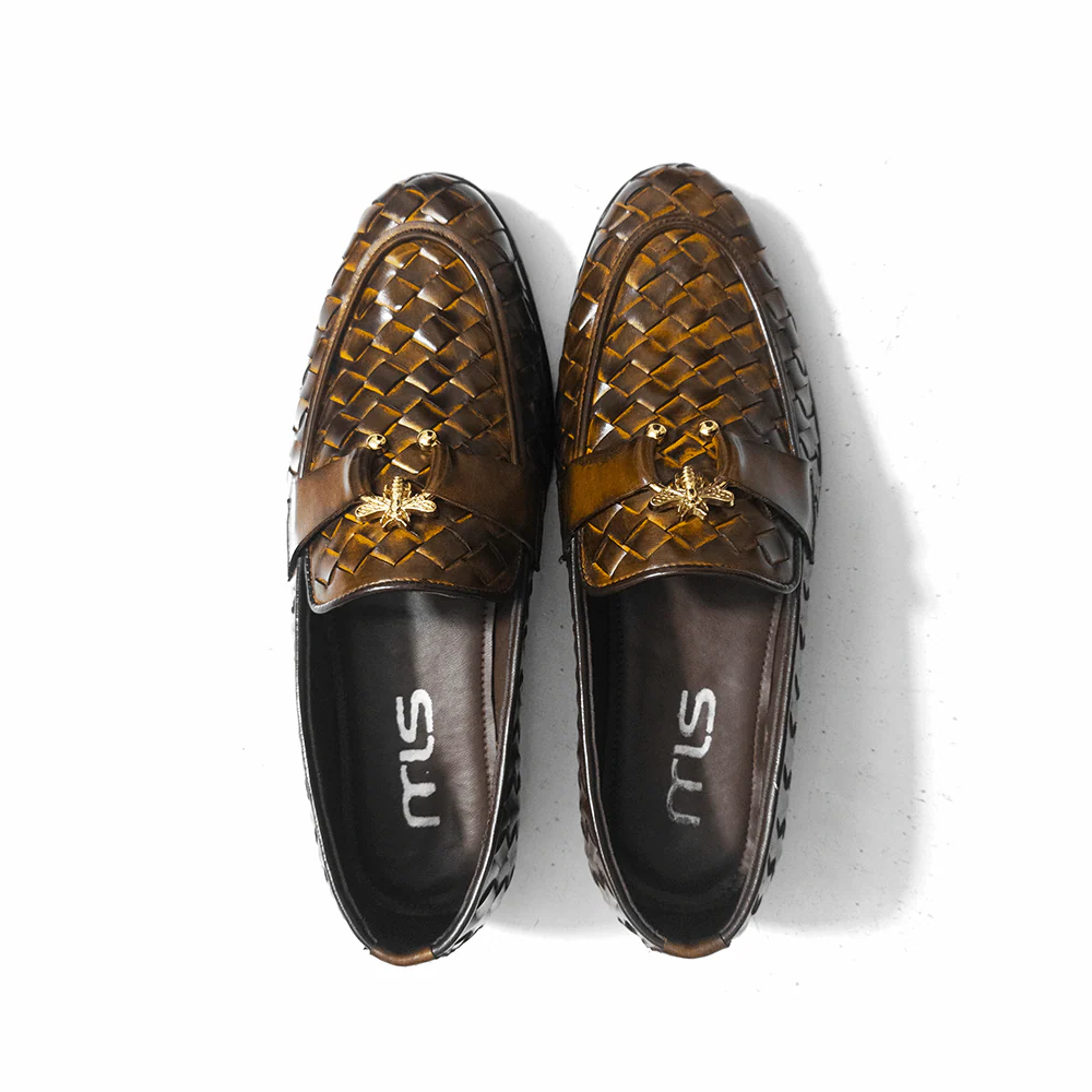DOUBLE TONE BRAIDED SLIP-ONS
