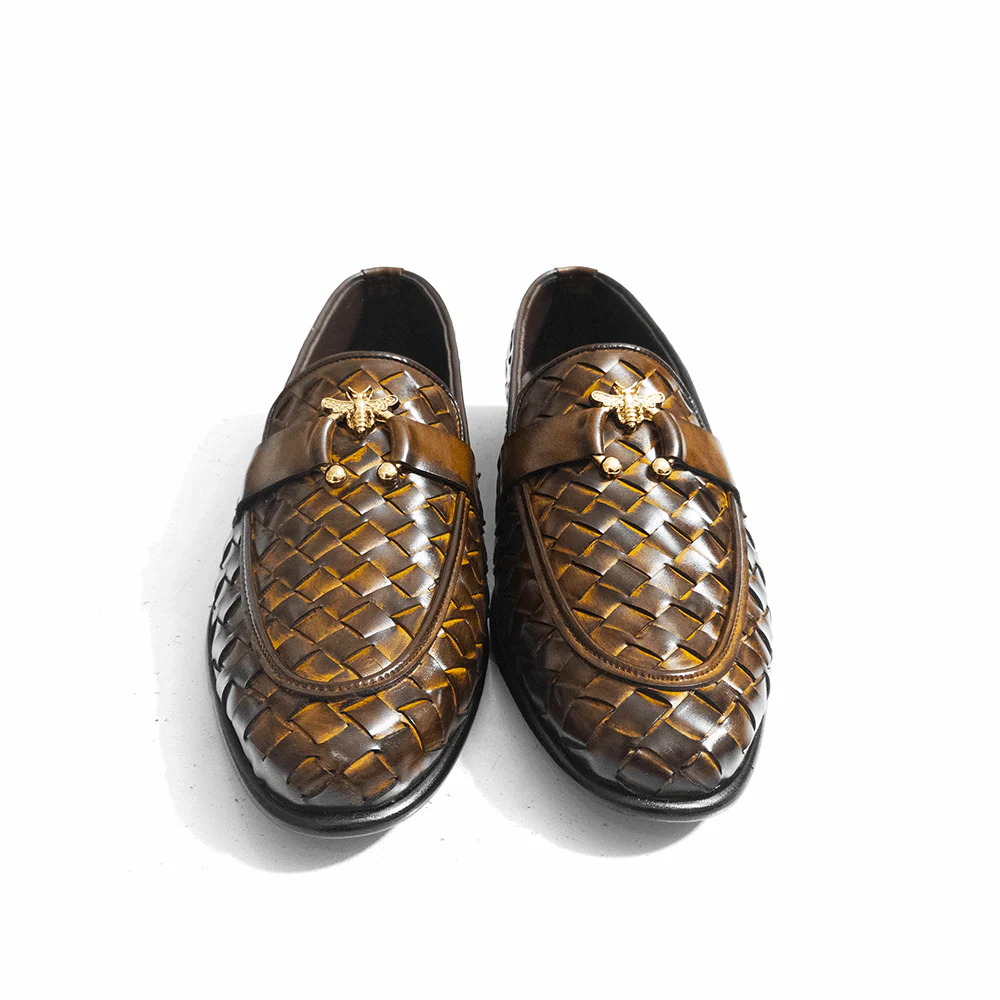 DOUBLE TONE BRAIDED SLIP-ONS