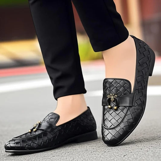 DOUBLE TONE BRAIDED SLIP-ONS